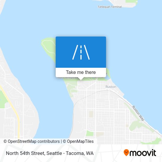North 54th Street map