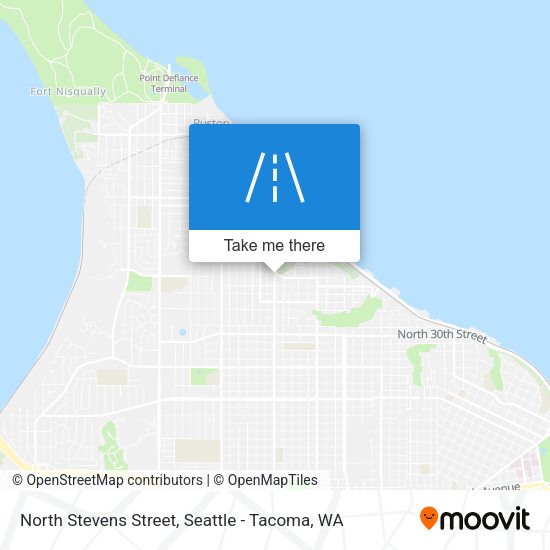 North Stevens Street map
