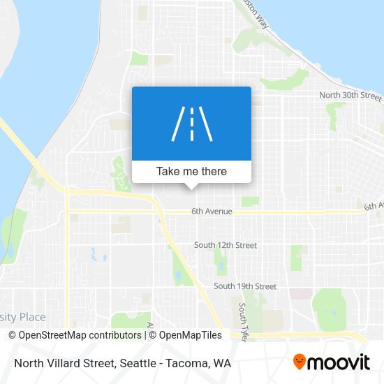 North Villard Street map