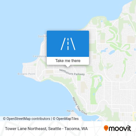 Tower Lane Northeast map