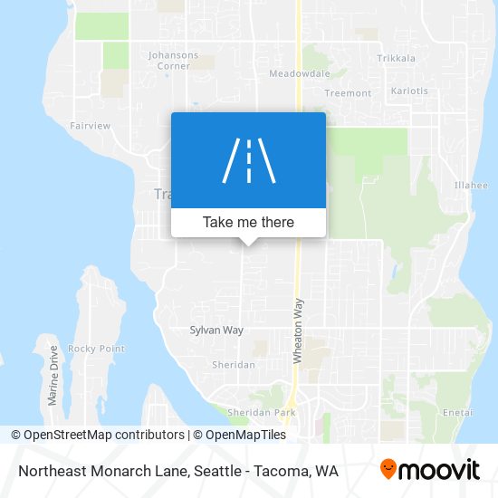 Northeast Monarch Lane map