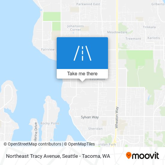 Northeast Tracy Avenue map