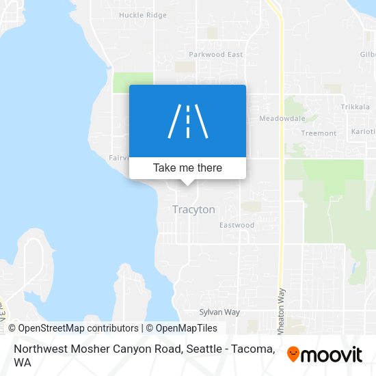 Northwest Mosher Canyon Road map