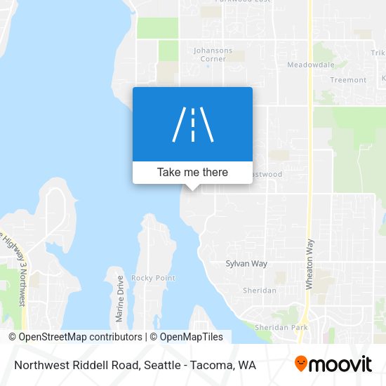 Northwest Riddell Road map