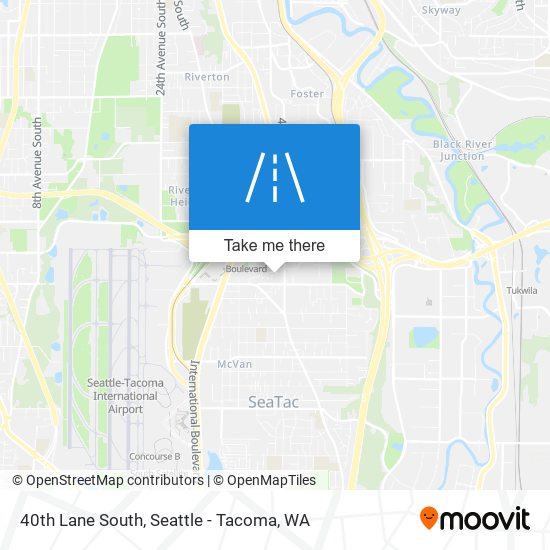 40th Lane South map