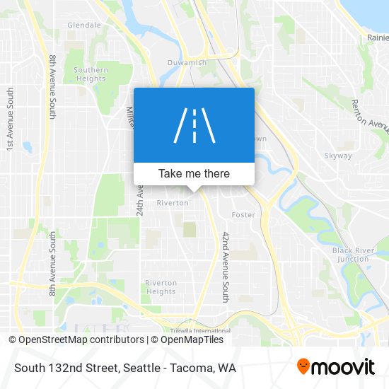 South 132nd Street map