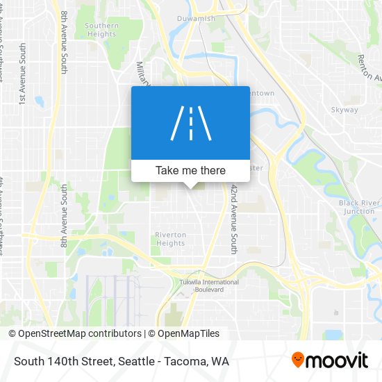 South 140th Street map