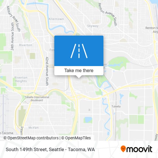 South 149th Street map