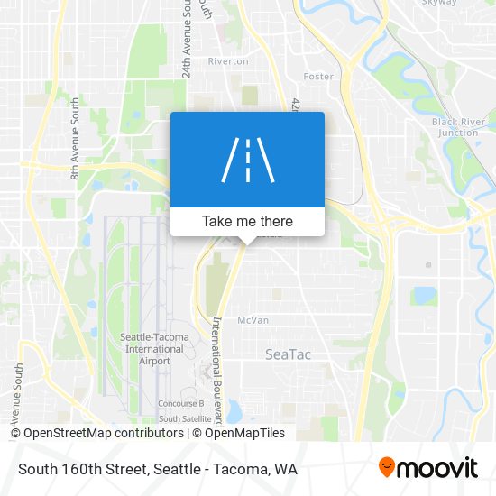 South 160th Street map