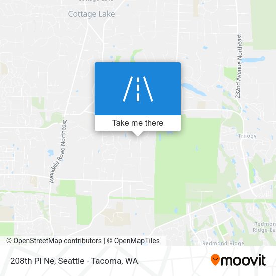 208th Pl Ne map