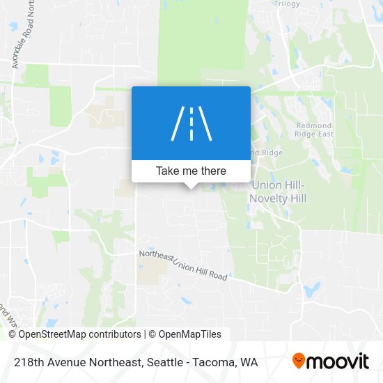 218th Avenue Northeast map