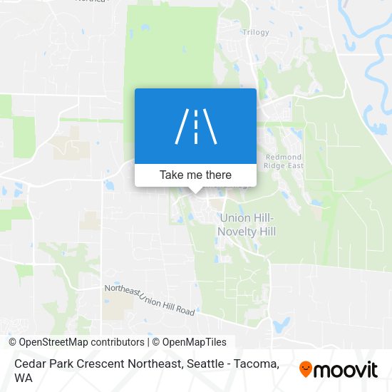 Mapa de Cedar Park Crescent Northeast
