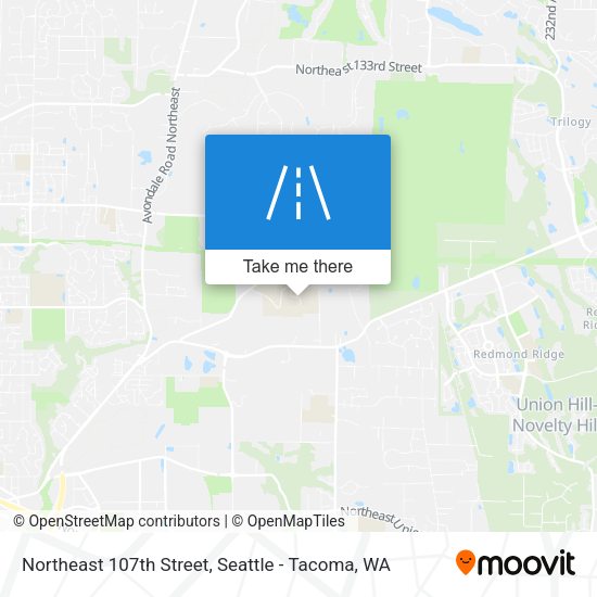 Northeast 107th Street map