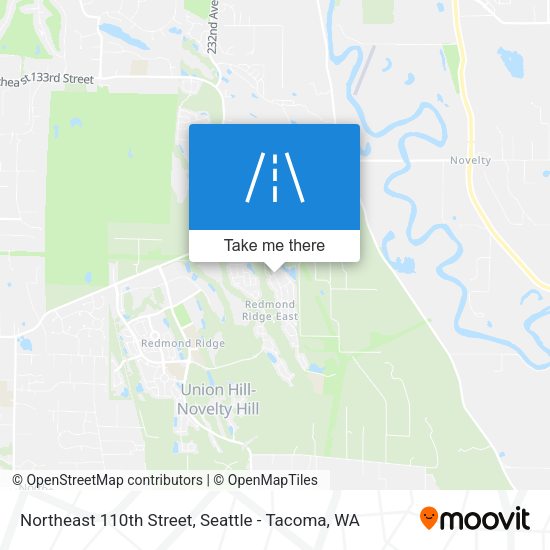 Northeast 110th Street map