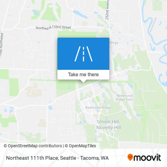 Northeast 111th Place map
