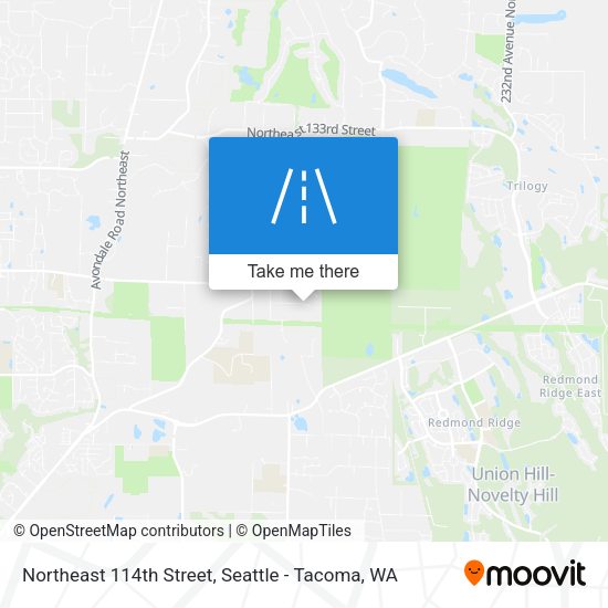 Northeast 114th Street map