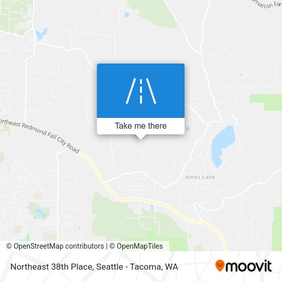 Northeast 38th Place map