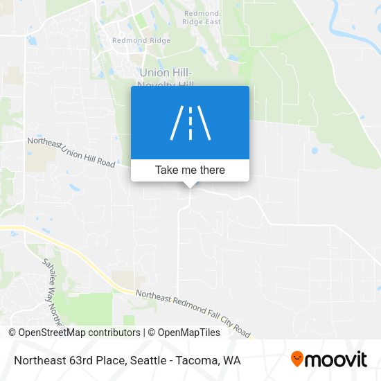Northeast 63rd Place map