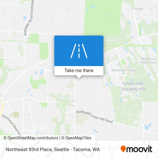 Northeast 93rd Place map