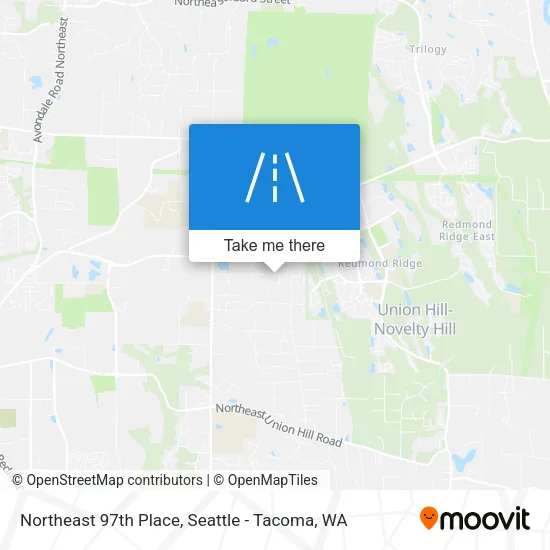 Northeast 97th Place map