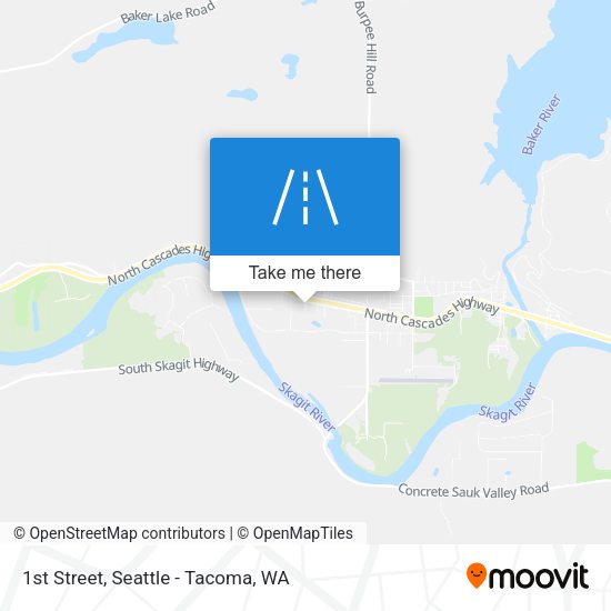 1st Street map