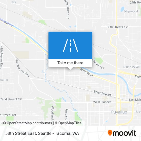 58th Street East map