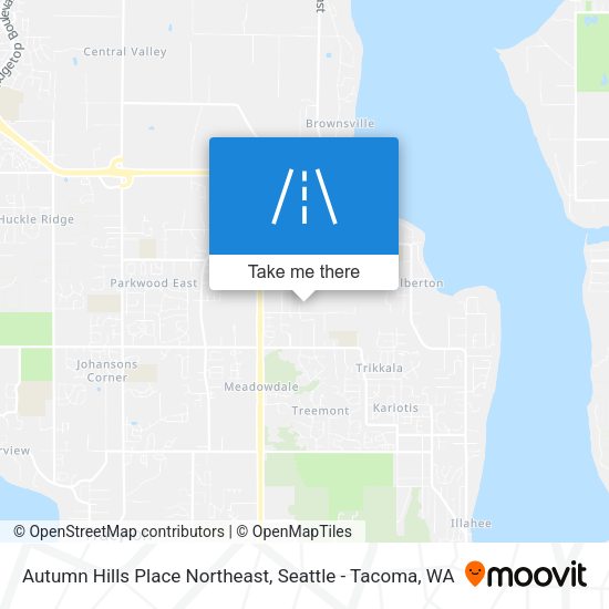 Mapa de Autumn Hills Place Northeast