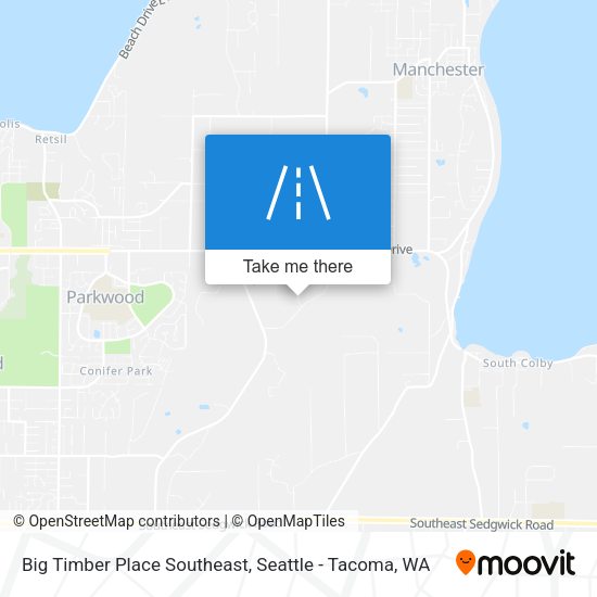 Mapa de Big Timber Place Southeast