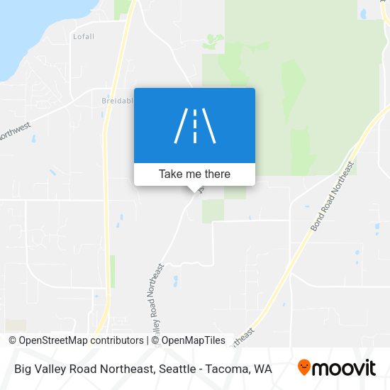Mapa de Big Valley Road Northeast