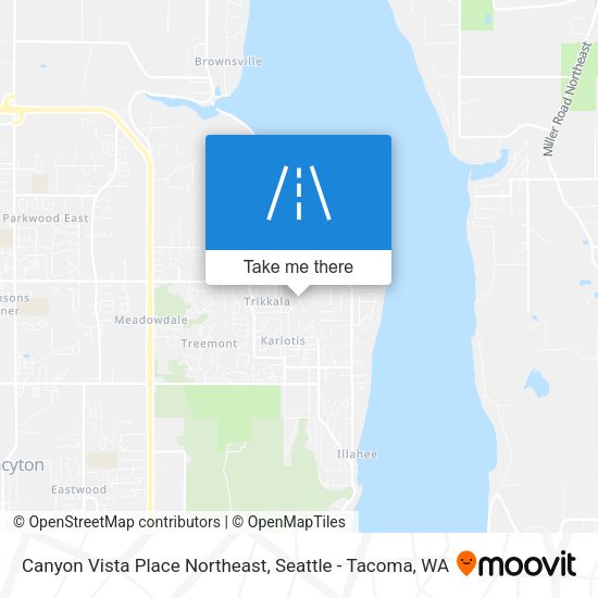 Mapa de Canyon Vista Place Northeast