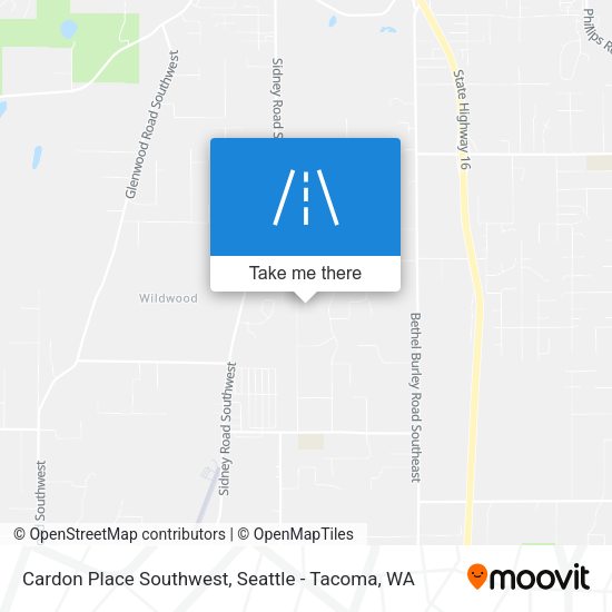 Mapa de Cardon Place Southwest