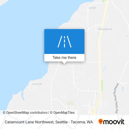 Catamount Lane Northwest map