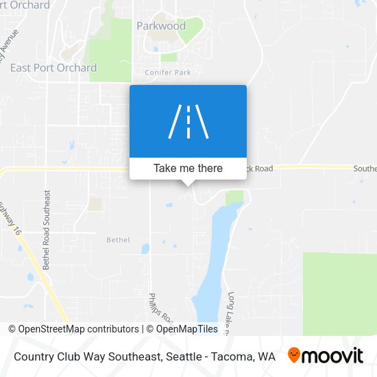 Mapa de Country Club Way Southeast