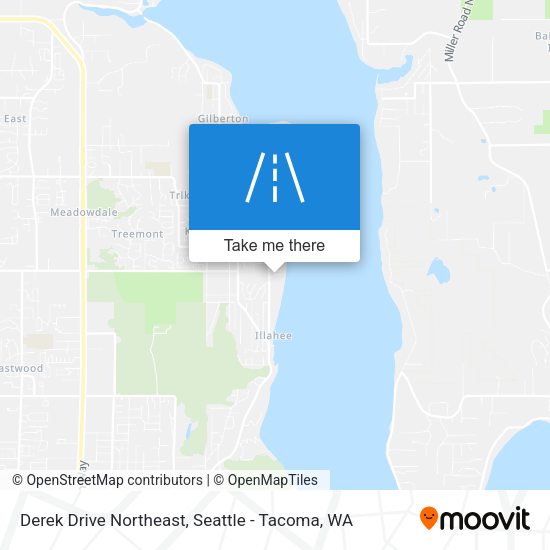 Derek Drive Northeast map