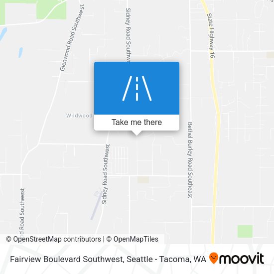 Fairview Boulevard Southwest map