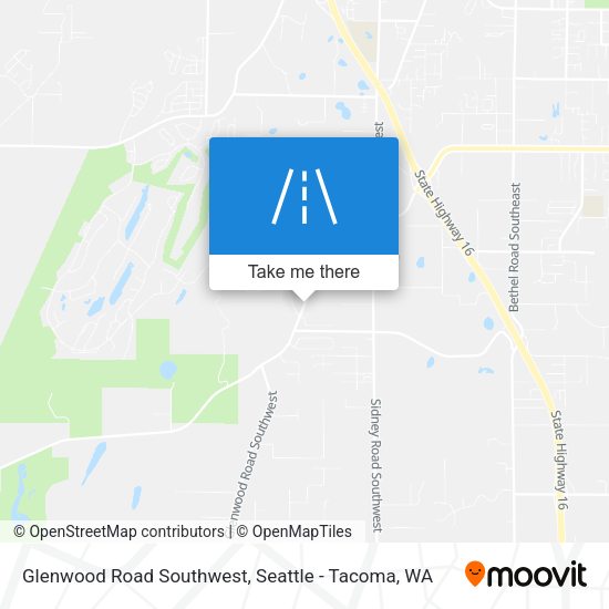 Glenwood Road Southwest map