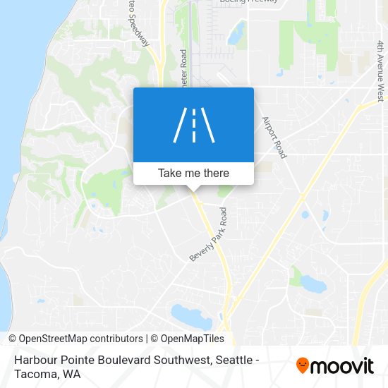 Harbour Pointe Boulevard Southwest map