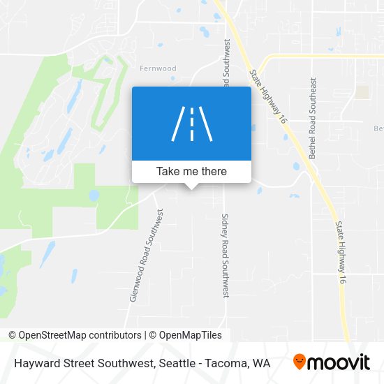 Mapa de Hayward Street Southwest