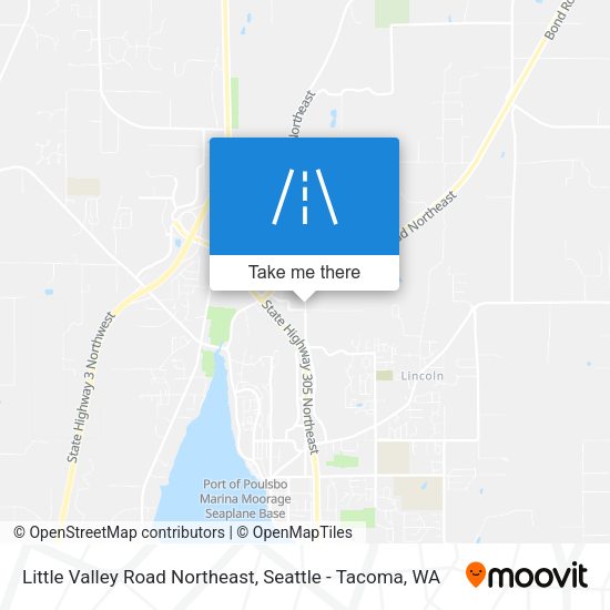 Little Valley Road Northeast map
