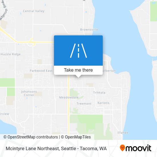 Mcintyre Lane Northeast map