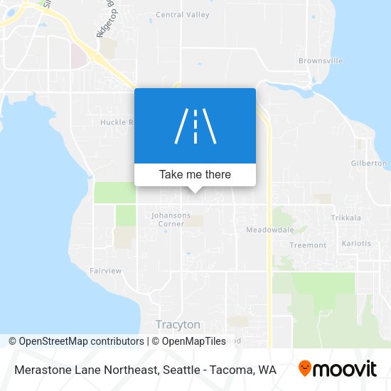 Merastone Lane Northeast map