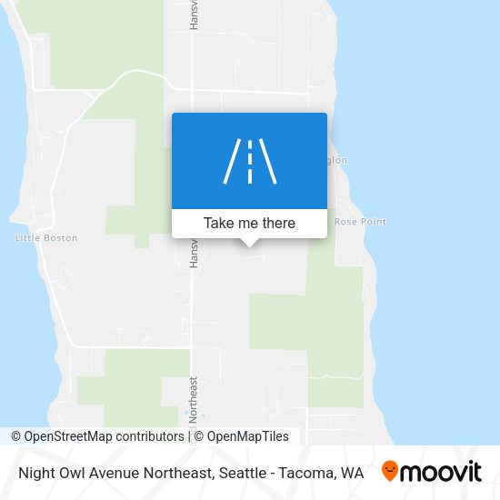 Night Owl Avenue Northeast map