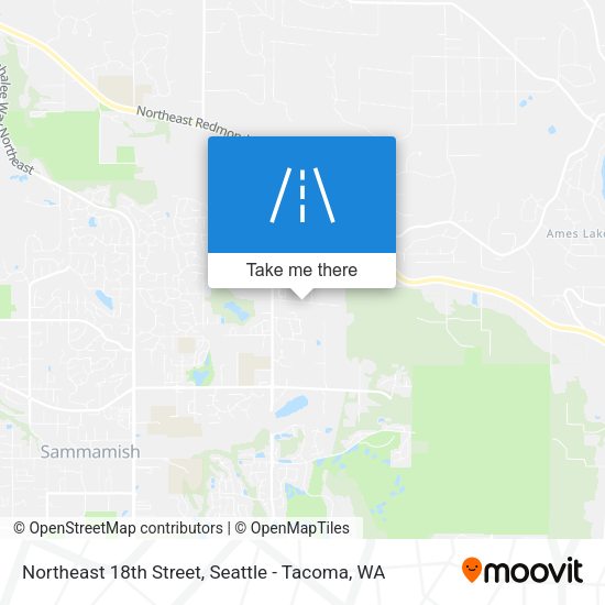 Northeast 18th Street map