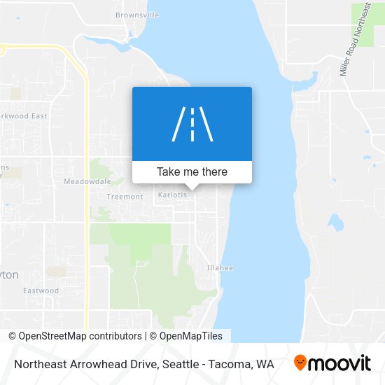 Northeast Arrowhead Drive map