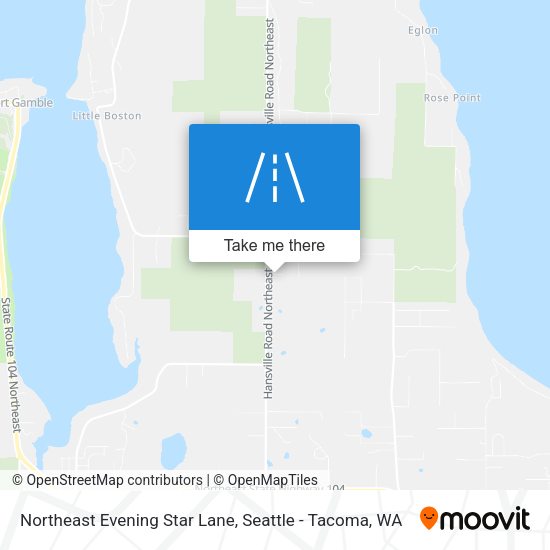 Northeast Evening Star Lane map