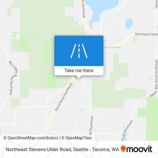 Northeast Stevens-Uhler Road map