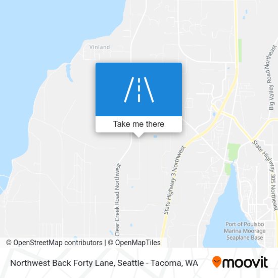 Northwest Back Forty Lane map