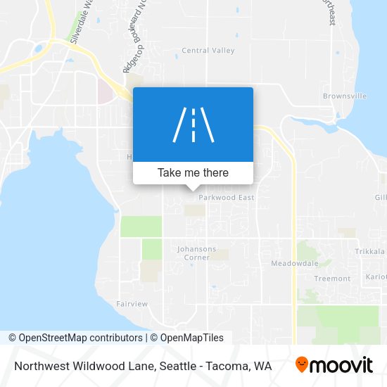 Northwest Wildwood Lane map