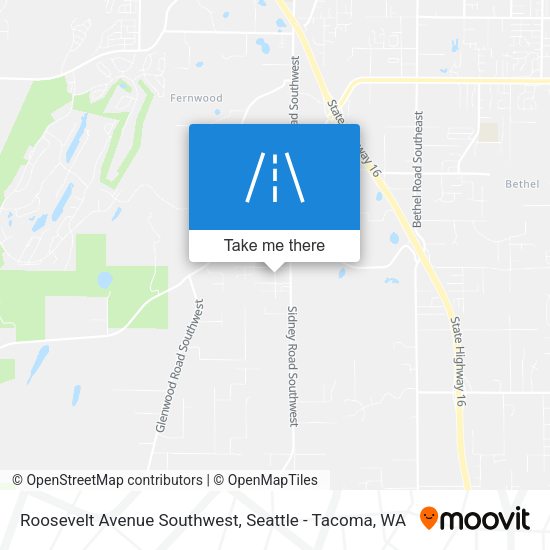 Mapa de Roosevelt Avenue Southwest