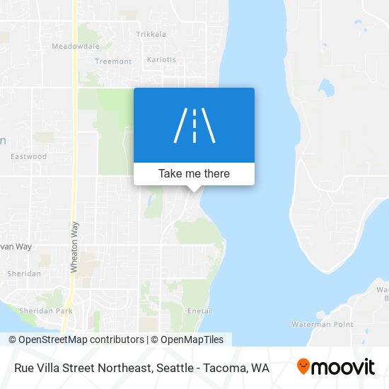 Mapa de Rue Villa Street Northeast